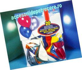 Set de 20 baloane latex metalizate 30 cm ASORTATE - Pret | Preturi Set de 20 baloane latex metalizate 30 cm ASORTATE