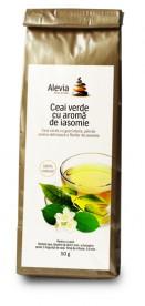 Alevia Ceai Verde cu Aroma de Iasomie 50gr - Pret | Preturi Alevia Ceai Verde cu Aroma de Iasomie 50gr
