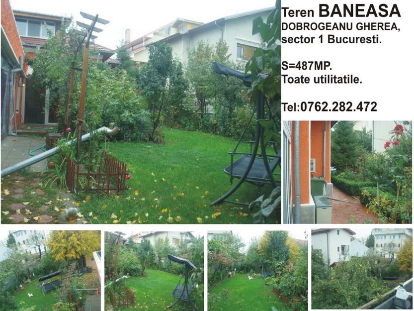 Vanzare teren in Baneasa, Dobrogeanu Gherea 487mp - Pret | Preturi Vanzare teren in Baneasa, Dobrogeanu Gherea 487mp