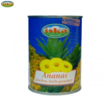 Ananas felii Iska 580 ml - Pret | Preturi Ananas felii Iska 580 ml