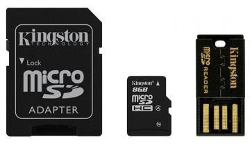 MICRO SECURE DIGITAL CARD 8GB SDHC, Multi &amp; Mobility-Kit: SD adapter+ USB reader, Kingston MBLY4G2/8GB - Pret | Preturi MICRO SECURE DIGITAL CARD 8GB SDHC, Multi &amp; Mobility-Kit: SD adapter+ USB reader, Kingston MBLY4G2/8GB