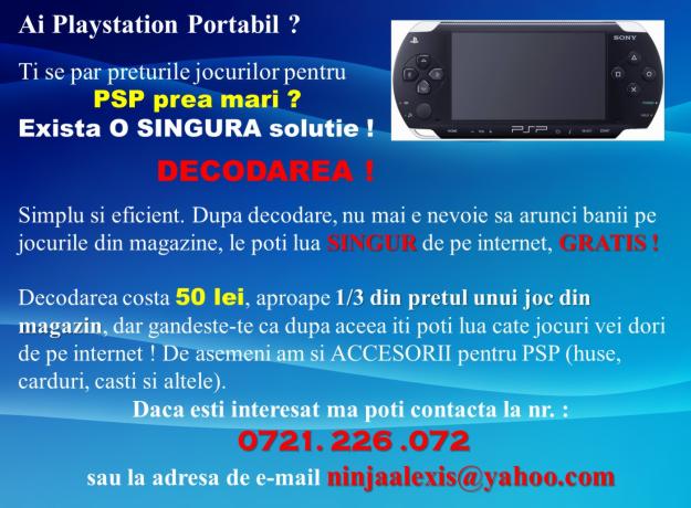 Modare/Modez TOATE modelele de PSP - Pret | Preturi Modare/Modez TOATE modelele de PSP