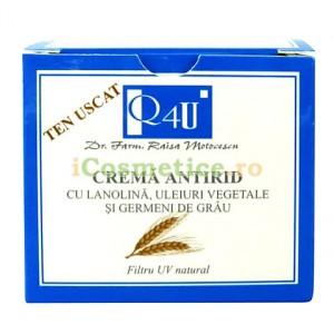 Crema antirid cu germeni de grau pentru ten uscat Q4U - Pret | Preturi Crema antirid cu germeni de grau pentru ten uscat Q4U
