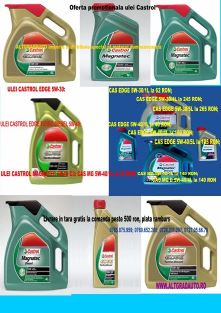 OFERTA SPECIALA ULEI CASTROL LA PRET MIC - Pret | Preturi OFERTA SPECIALA ULEI CASTROL LA PRET MIC