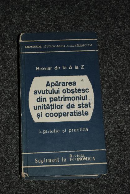 Apararea avutului obstesc - Pret | Preturi Apararea avutului obstesc