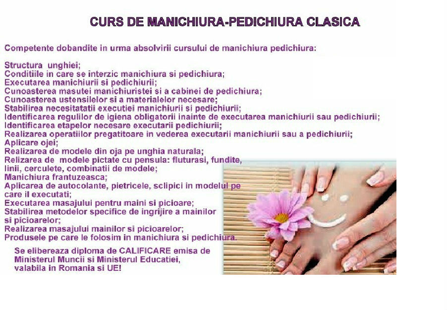 Curs de Manichiura Pedichiura Brasov - Pret | Preturi Curs de Manichiura Pedichiura Brasov