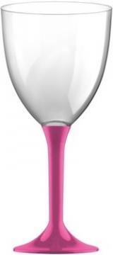 Cupe Pahare pentru apa sau vin din plastic reutilizabile set 6buc - picior FUCHSIA - Pret | Preturi Cupe Pahare pentru apa sau vin din plastic reutilizabile set 6buc - picior FUCHSIA