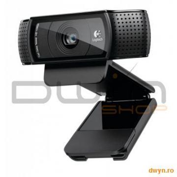 Logitech Webcam C920, FullHD 1920x1080, 15MP Sensor, Microfon, Carl Zeiss lens, USB 2.0 - Pret | Preturi Logitech Webcam C920, FullHD 1920x1080, 15MP Sensor, Microfon, Carl Zeiss lens, USB 2.0