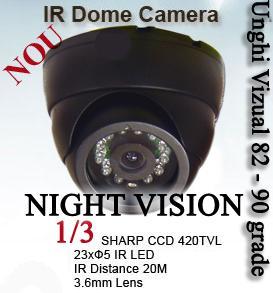 ICS-DOM01 Color Dome Night Vision CCD 1/3 Sharp 420 linii, 0.1LUX, 12V - Pret | Preturi ICS-DOM01 Color Dome Night Vision CCD 1/3 Sharp 420 linii, 0.1LUX, 12V