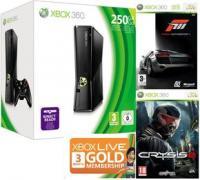 Consola Xbox 360 250GB + Forza 3 + Crysis 2 + 3 Luni Xbox Live - Pret | Preturi Consola Xbox 360 250GB + Forza 3 + Crysis 2 + 3 Luni Xbox Live