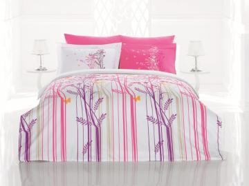 Lenjerie de pat ranforce Gokay Innovations Flora fucsia 2 persoane - Pret | Preturi Lenjerie de pat ranforce Gokay Innovations Flora fucsia 2 persoane