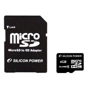 Card microSDHC 4GB Silicon Power SP004GBSTH006V10-SP - Pret | Preturi Card microSDHC 4GB Silicon Power SP004GBSTH006V10-SP