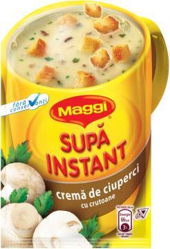 Supa instant Maggi crema de ciuperci si crutoane 15g - Pret | Preturi Supa instant Maggi crema de ciuperci si crutoane 15g