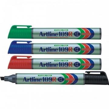 Permanent marker varf tesit, 2-5mm, corp plastic, 4buc/set, ARTLINE 109 - (BK,RE,BL,GR) - Pret | Preturi Permanent marker varf tesit, 2-5mm, corp plastic, 4buc/set, ARTLINE 109 - (BK,RE,BL,GR)