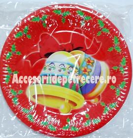 10 Farfurii carton plastifiat 23cm WINTER TIME - Pret | Preturi 10 Farfurii carton plastifiat 23cm WINTER TIME