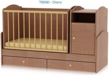 BERTONI - Patut din lemn cu balansoar Trend Cherry - Pret | Preturi BERTONI - Patut din lemn cu balansoar Trend Cherry