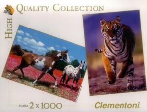 Puzzle Clementoni 2 * 1000 Cai + Tigru - Pret | Preturi Puzzle Clementoni 2 * 1000 Cai + Tigru