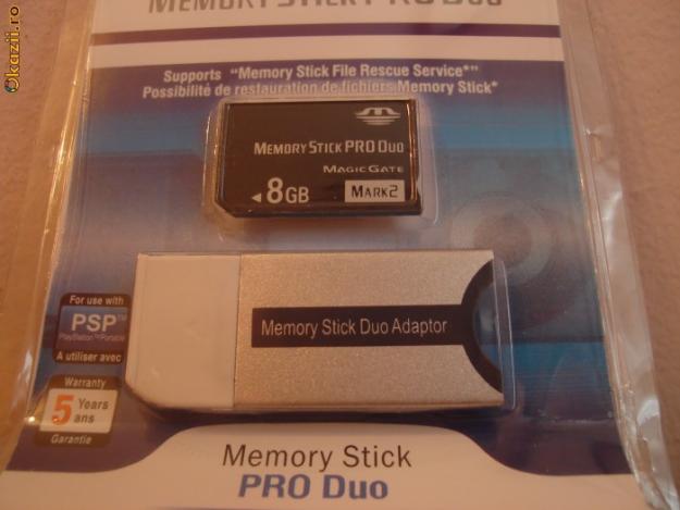 vand memory stick pro duo 8gb pentru psp camere foto etc - Pret | Preturi vand memory stick pro duo 8gb pentru psp camere foto etc