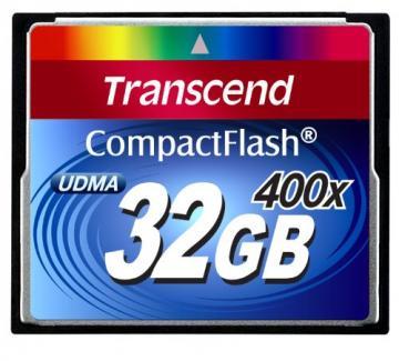 Card memorie TRANSCEND Compact Flash 32GB 400x - Pret | Preturi Card memorie TRANSCEND Compact Flash 32GB 400x