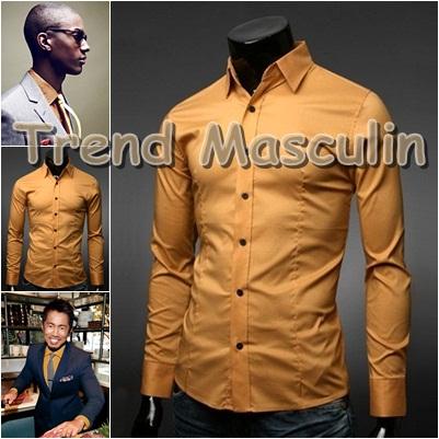 Camasa Barbati Slim Fit Cambrata Mustarie - Pret | Preturi Camasa Barbati Slim Fit Cambrata Mustarie