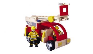 Plan Toys Jucarii lemn Camion Pompieri - Pret | Preturi Plan Toys Jucarii lemn Camion Pompieri