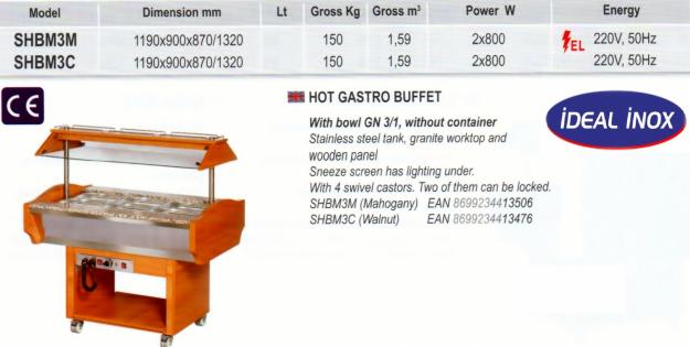 Bain marie G.N 3* 1/1- CLR.68.SHBM3C - Pret | Preturi Bain marie G.N 3* 1/1- CLR.68.SHBM3C