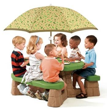 Masa picnic, cu umbrela - Varianta Bright - Pret | Preturi Masa picnic, cu umbrela - Varianta Bright