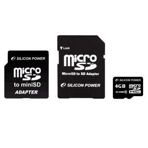 Card microSDHC 4GB Silicon Power SP004GBSTH006V30 - Pret | Preturi Card microSDHC 4GB Silicon Power SP004GBSTH006V30
