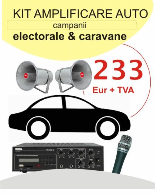 Sistem sonorizare auto campanii electorale si caravane publicitare - Pret | Preturi Sistem sonorizare auto campanii electorale si caravane publicitare