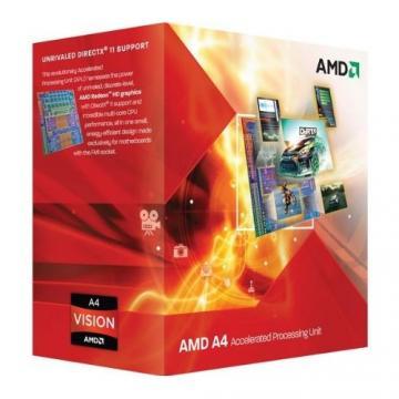 Procesor AMD Vision A4 X2 3400, 2.7GHz, 1MB, Box - Pret | Preturi Procesor AMD Vision A4 X2 3400, 2.7GHz, 1MB, Box