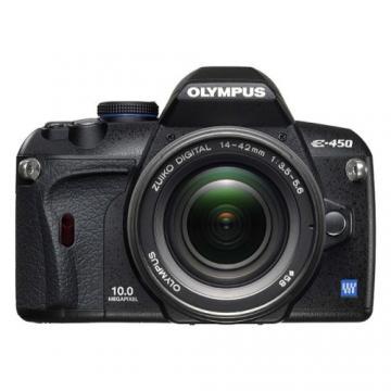 Aparat foto digital DSLR Olympus E-450 Body, kit EZ-1442 - Pret | Preturi Aparat foto digital DSLR Olympus E-450 Body, kit EZ-1442