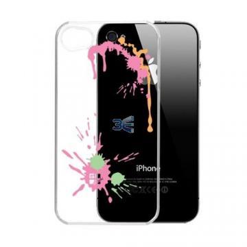Carcasa iPhone 4, Paint Splash-Pink - Pret | Preturi Carcasa iPhone 4, Paint Splash-Pink