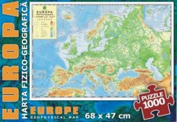 Puzzle 1000 Harta fizica a Europei - Pret | Preturi Puzzle 1000 Harta fizica a Europei