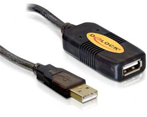 Cablu prelungitor activ USB 2.0 (A T-M) 10 m, Delock 82446 - Pret | Preturi Cablu prelungitor activ USB 2.0 (A T-M) 10 m, Delock 82446