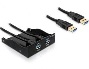 Front Panel 2 porturi USB 3.0, Delock 61828 - Pret | Preturi Front Panel 2 porturi USB 3.0, Delock 61828