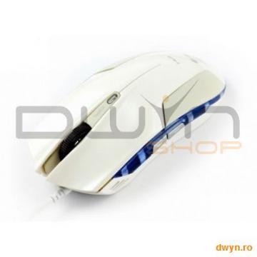 E-Blue Cobra White, 2400/1800/1200/600DPI, 4000FPS, acceleratie 16g, numar butoane: 6, include greut - Pret | Preturi E-Blue Cobra White, 2400/1800/1200/600DPI, 4000FPS, acceleratie 16g, numar butoane: 6, include greut