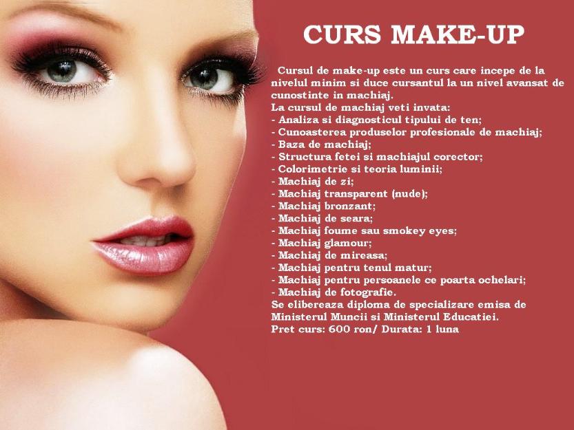 Curs de specializare MAKE-UP - Pret | Preturi Curs de specializare MAKE-UP