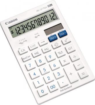 Calculator de birou portabil HS-121TGA, 12 digits, antibacterian, alb, Canon - Pret | Preturi Calculator de birou portabil HS-121TGA, 12 digits, antibacterian, alb, Canon