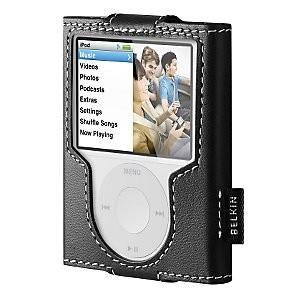 Husa de protectie Belkin din piele neagra pt. iPod Nano gen.3 - Pret | Preturi Husa de protectie Belkin din piele neagra pt. iPod Nano gen.3