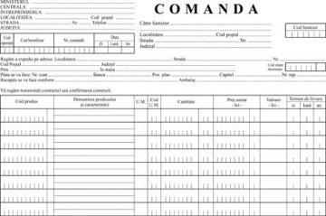 Formular comanda A4, fata/verso, 3 carnete a 100 file/set - Pret | Preturi Formular comanda A4, fata/verso, 3 carnete a 100 file/set