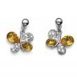 Cercei Flutter sunflower cu cristale Swarovski - Pret | Preturi Cercei Flutter sunflower cu cristale Swarovski