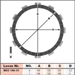 MCC149-10 - set discuri de frictiune ambreiaj TRW Lucas - Pret | Preturi MCC149-10 - set discuri de frictiune ambreiaj TRW Lucas