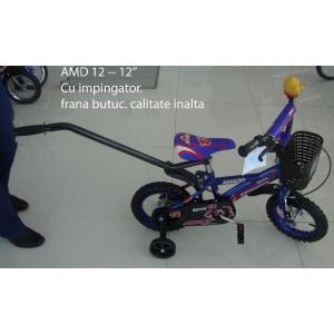 Bicicleta pentru copii cu impingator Amado Spinder AMD12 - Pret | Preturi Bicicleta pentru copii cu impingator Amado Spinder AMD12