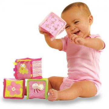 BRIGHT STARTS CUBURI 3D PRETTY IN PINK BLOOMIN BLOCKS - Pret | Preturi BRIGHT STARTS CUBURI 3D PRETTY IN PINK BLOOMIN BLOCKS