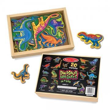 Melissa&amp;Doug - Dinozauri din lemn cu magneti - Pret | Preturi Melissa&amp;Doug - Dinozauri din lemn cu magneti