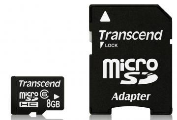 Card memorie TRANSCEND MicroSDHC 8GB class6 - Pret | Preturi Card memorie TRANSCEND MicroSDHC 8GB class6