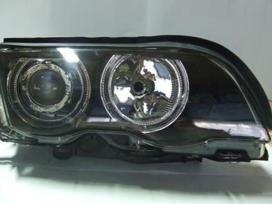 Far BMW E46 seria 3 cu lupa si angel eyes anii 1998 - 2001 fundal negru - Pret | Preturi Far BMW E46 seria 3 cu lupa si angel eyes anii 1998 - 2001 fundal negru