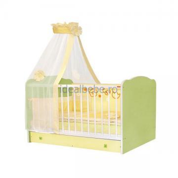 Bertoni - Pat lemn CLASSIC Green Yellow 60 x 120 + cearceaf de pat cadou - Pret | Preturi Bertoni - Pat lemn CLASSIC Green Yellow 60 x 120 + cearceaf de pat cadou