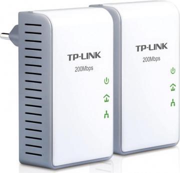 Kit Adaptor Powerline Ethernet 200Mbps Mini size, HomePlug AV, 2buc, TP-LINK TL-PA210KIT - Pret | Preturi Kit Adaptor Powerline Ethernet 200Mbps Mini size, HomePlug AV, 2buc, TP-LINK TL-PA210KIT
