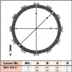 MCC450-9 - set discuri frictiune ambreiaj Lucas TRW, Yamaha div. modele - Pret | Preturi MCC450-9 - set discuri frictiune ambreiaj Lucas TRW, Yamaha div. modele
